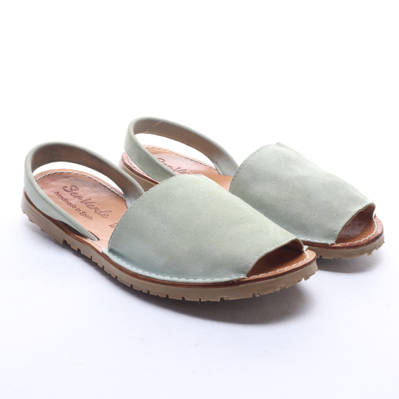 Sen Verde Women Suede Leather Open Toe Sling Back Sandals EU 37 Green - Picture 4 of 16